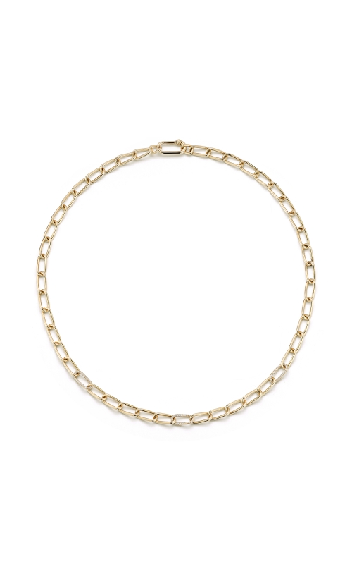 14K Yellow Gold Twisted 3 Station Diamond Necklace