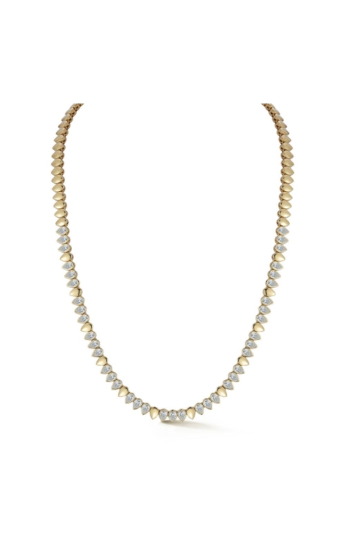 14K Yellow Gold Pear Shaped DIamond Necklace