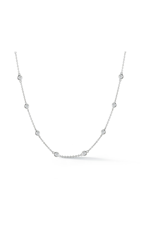 18K White Gold Diamond By The Yard Necklace