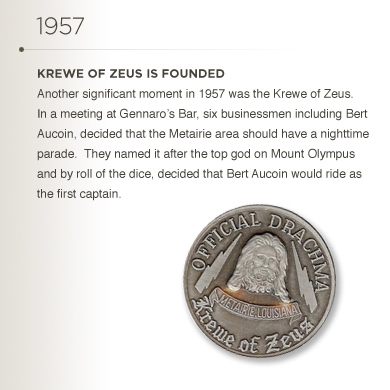 1957 Krewe Of Zeus Is Founded