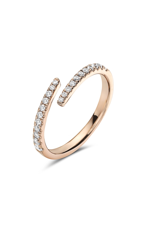 14K Rose Gold Bypass Diamond Ring