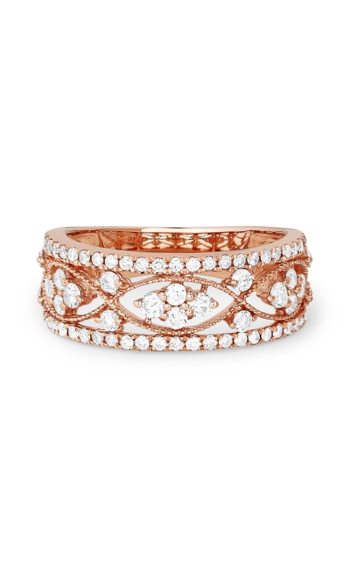 14K Rose Gold Diamond Cluster Ring