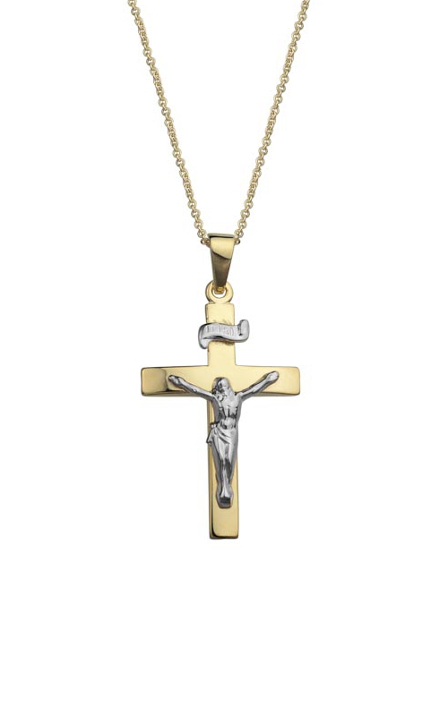14K Yellow Gold Crucifix Pendant