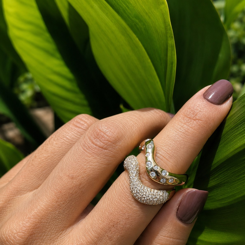Yellow Gold Diamond Fashion Rings.